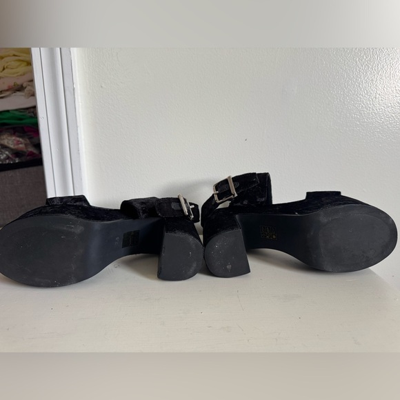 Free People Jeffery Campbell Emerson Platforms In Black Suede Sz 7.5 - Picture 6 of 7